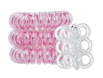 Invisibobble The Traceless Hair Ring gumičky do vlasů Original 3 ks Rose Muse + gumičky do vlasů Nano 3 ks Crystal Clear