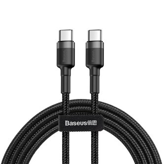 Baseus CATKLF-GG1 Cafule Kabel USB-C 60W 1m Gray/Black (Pošk. Balení)