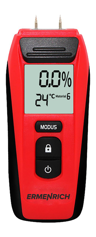 Měřič vlhkosti dřeva a stavebních materiálů Ermenrich Wett MW20