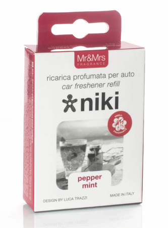 Mr&Mrs Fragrance Niki Vůně do auta 1 ks Pepper Mint Náplň unisex