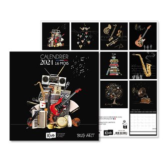 KALENDÁŘ 2024 16 měsíců CALCLA015 BUG ART KIUB