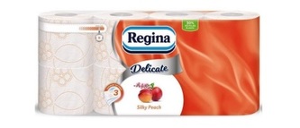 Papír toaletní 3 vrstvý Regina Delikat s vůní broskví 8 ks