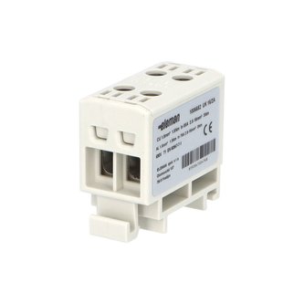 Svorka univerzální UK 16/2 A, 85A, 1pól., AL/CU, krytá, šedá, na DIN