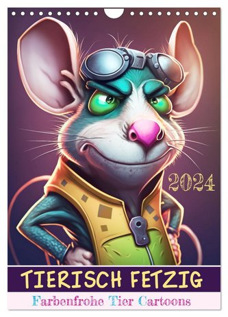 Tierisch fetzig (Wandkalender 2024 DIN A4 hoch), CALVENDO Monatskalender