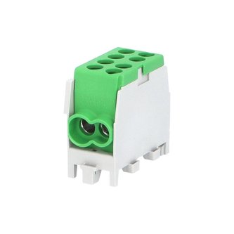 Svorkovnice rozbočovací HLAK 25 1/2 M2, 100A, 1pól., AL/CU, IP20, zelená, na DIN /2080138 Svorkovnice rozbočovací HLAK 25 1/2 M2, 100A, 1pól., AL/CU, IP20, zelená, na DIN /2080138