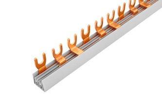 Prop. lišta G-3L-1000/10, vidlička, 3pól., 63A, rozteč 17,8mm Prop. lišta G-3L-1000/10, vidlička, 3pól., 63A, rozteč 17,8mm