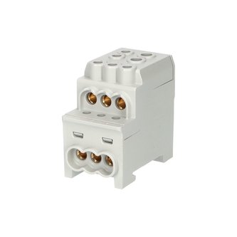 Blok pro rozdělení fází UVB 200 L G, 1pól., 200A, 1000V, šedý, na DIN Blok pro rozdělení fází UVB 200 L G, 1pól., 200A, 1000V, šedý, na DIN