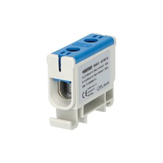 Svorka univerzální UK 50/1 N, 160A, 1pól., AL/CU, krytá, modrá, na DIN Svorka univerzální UK 50/1 N, 160A, 1pól., AL/CU, krytá, modrá, na DIN