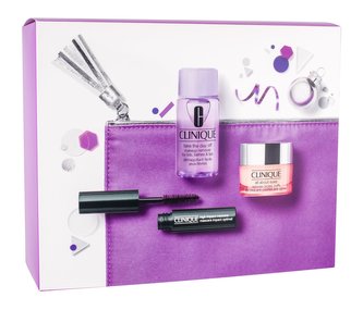 Clinique All About Eyes oční krém All About Eyes 15 ml + odličovač Take The Day Off 30 ml + řasenka High Impact 3,5 ml 01 + kosmetická taška