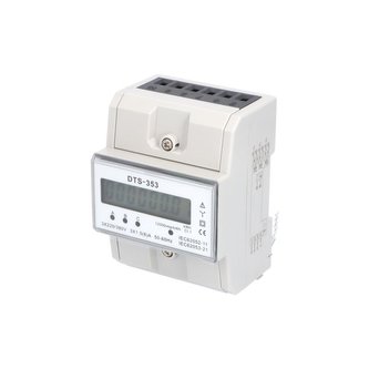 Elektroměr DTS 353-L X/5A, 4,5mod., LCD, 3-fáz., 1-tar., podružný, nepřímé měř. Elektroměr DTS 353-L X/5A, 4,5mod., LCD, 3-fáz., 1-tar., podružný, nepřímé měř.