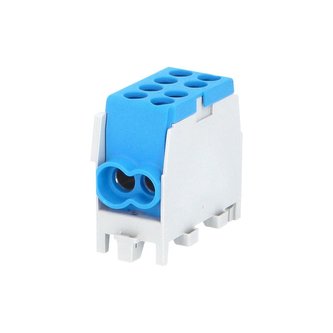 Svorkovnice rozbočovací HLAK 25 1/2 M2, 100A, 1pól., AL/CU, IP20, modrá, na DIN /2080137 Svorkovnice rozbočovací HLAK 25 1/2 M2, 100A, 1pól., AL/CU, IP20, modrá, na DIN /2080137