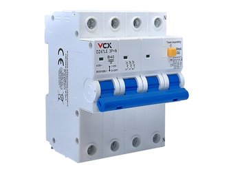 Proudový chránič VCX DZ47LE 3P+N typ A /B40A/30mA/6kA (s nadproudovou ochranou RCBO) Proudový chránič VCX DZ47LE 3P+N typ A /B40A/30mA/6kA (s nadproudovou ochranou RCBO)