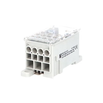 Blok pro rozdělení fází PVB 400-3/8, 1pól., AL/CU, 400A, 690V, šedý, na DIN Blok pro rozdělení fází PVB 400-3/8, 1pól., AL/CU, 400A, 690V, šedý, na DIN