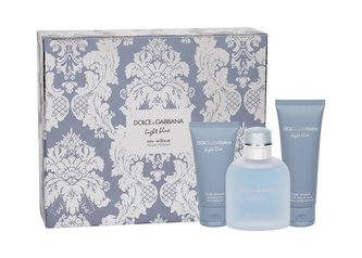 Dolce&Gabbana Light Blue Eau Intense Pour Homme parfémovaná voda 100 ml + sprchový gel 50 ml + balzám po holení 75 ml