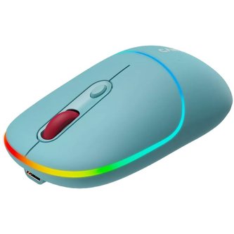 CANYON myš optická bezdrátová MW-22, RGB, 800/1200/1600 dpi, 4 tl, BT+2,4GHz, baterie 650mAh, dark cyan CANYON myš optická bezdrátová MW-22, RGB, 800/1200/1600 dpi, 4 tl, BT+2,4GHz, baterie 650mAh, dark cyan