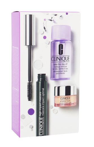 Clinique High Impact řasenka High Impact Mascara 7 ml + odličovací přípravek Take The Day Off Remover For Lids 30 ml + oční krém All About Eyes 5 ml