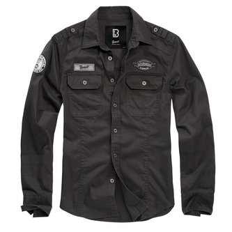 Košile LUIS VINTAGE dlouhý rukáv ČERNÁ vel.XL