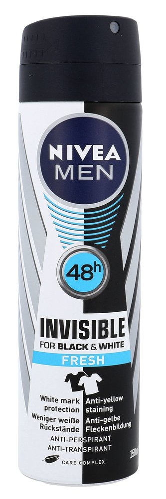 Nivea Men Invisible For Black & White Antiperspirant 48h 150 ml pro muže