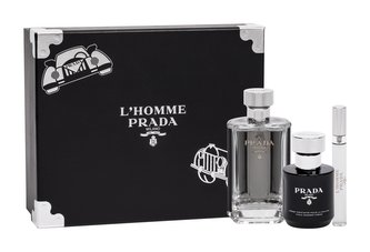 Prada L´Homme toaletní voda 100 ml + sprchový krém 100 ml + toaletní voda 10 ml