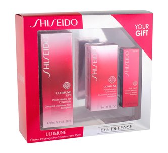 Shiseido Ultimune péče o oční okolí 15 ml + pleťové sérum 5 ml + řasenka Full Lash Volume Mascara 2 ml BK901