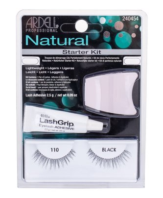 Ardell Natural umělé řasy 1 pár + lepidlo na řasy LashGrip 2,5 g + aplikátor 1 ks