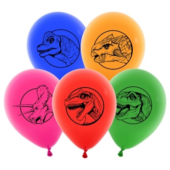 Balonky s potiskem Dino Jurassic, 5 ks