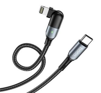Data kabel HOCO U100 Orbit Power, USB-C/Lightning (PD), 20W, otočný konektor, 1,2 m, černá, Data kabel HOCO U100 Orbit Power, USB-C/Lightning (PD), 20W, otočný konektor, 1,2 m, černá,