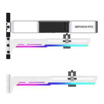 1stCOOL GPU Holder ARGB - držiak VGA kovový nastaviteľný biely