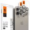 Spigen Glass tR EZ Fit Optik Pro 2 Pack, nature titanium - iPhone 15 Pro/15 Pro Max