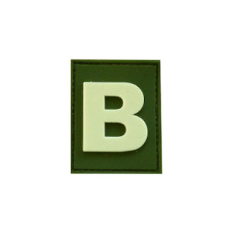 Nášivka identifikační "B" ZELENÁ/GLOW IN THE DARK