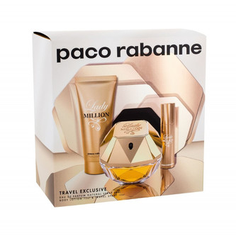 Paco Rabanne Lady Million parfémovaná voda 80 ml + tělové mléko 75 ml + parfémovaná voda 10 ml