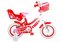 VOLARE - Detský bicykel Lovely - Dievčenský - 12 palcový - Červeno-biely - Dve ručné brzdy