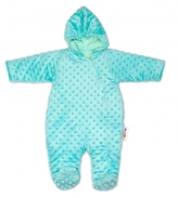Baby Nellys Kombinézka/overálek Minky, zateplená - mátová, vel. 74; 74 (6-9m)