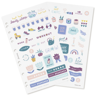 Filofax, Náplň Multi, samolepky Wellness, Osobní/A5