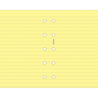 Filofax, Papíry pro diáře, linkované, mini, žlutá