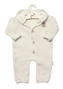 Baby Nellys Pletený overálek s kapucí a knoflíčky Hand Made, ecru, vel. 80/86; 80/86 (12-18m)