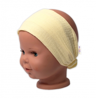 Lehká mušelínová čelenka Bandana, žlutá, vel. 104/110; 104/110 (3-5r) Lehká mušelínová čelenka Bandana, žlutá, vel. 104/110; 104/110 (3-5r)