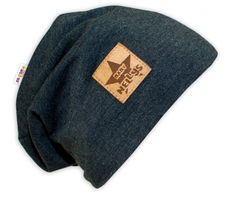 Bavlněná čepička Baby Nellys ® - grafit, vel. 92/98; 92/98 (18-36m)