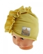 Baby Nellys Jarní/podzimní bavlněná čepice - turban, hořčicová, vel. 80/86; 80/86 (12-18m)