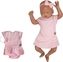 Sukničkobody krátký rukáv + čelenka, 2D sada Srdíčko, Z&Z, růžová, vel. 74; 74 (6-9m)