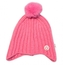 Dětská zimní čepice s bambulí Smile, Baby Nellys - růžová, vel. 48-54 cm; 98-104 (2-4r)