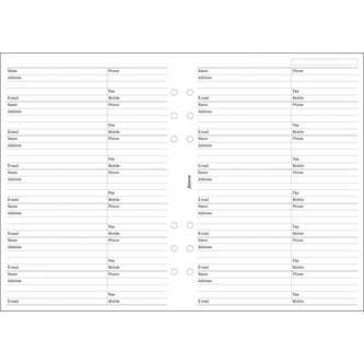 Filofax, Adresář: kompletní, A5, bílá