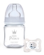 Antikoliková lahvička 120ml + dudlík set Canpol Babies, Mini Boy - Little Prince