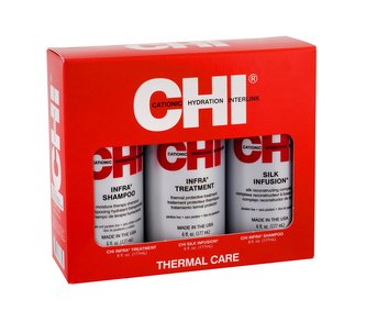 Farouk Systems CHI Infra šampon 177 ml + balzám na vlasy 177 ml + regenerační péče Silk Infusion 177 ml Farouk Systems CHI Infra šampon 177 ml + balzám na vlasy 177 ml + regenerační péče Silk Infusion 177 ml