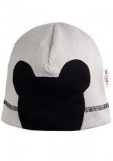 Baby Nellys Jarní, podzimní čepice Mouse, sv. šedá, vel. 2/4 let; 98-104 (2-4r)