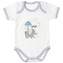 MBaby Bavlněné body s krátkým rukávem, Slůně Hello, bílo/šedé, vel. 80; 80 (9-12m)