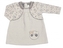 Kojenecké šatičky s bolerkem Lovely Teddy, Minetti - ecru/šedé; 56 (1-2m)