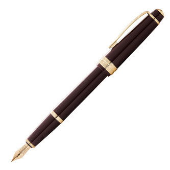 Cross, Plnicí pero Bailey light, (F) tenký, glossy burgundy red/gold