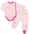 2-dílná sada G-baby body dl. rukáv zap. bokem + polodupačky Girl, růžová, vel. 62; 62 (2-3m)