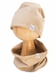 Čepice s nákrčníkem bavlna, Little Bear, Baby Nellys, cappuccino; 86/92 (18-24m)